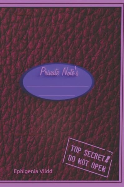 Cover for Ephigenia VLIDD · Private Note's (Pocketbok) (2019)