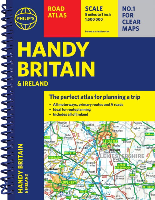 Cover for Philip's Maps · Philip's Handy Atlas Britain: Spiral A5 - Philip's Road Atlases (Spiral Book) (2025)