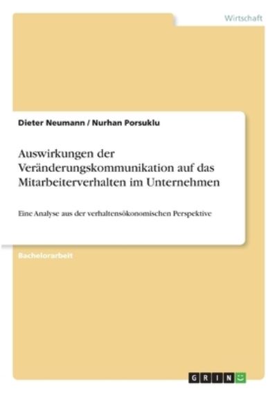 Cover for Neumann · Auswirkungen der Veränderungsko (N/A)