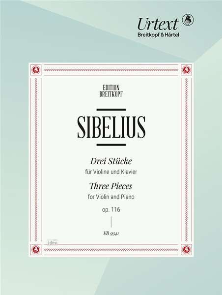 Sibelius:drei StÃ¼cke Op. 116 (urtext Na - Sibelius - Bøger -  - 9790004188057 - 