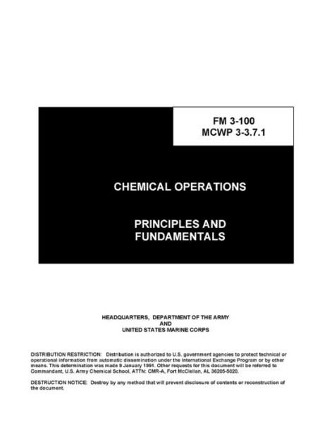 Cover for U S Army · FM 3-100 Chemical Operations Principles and Fundamentals (Pocketbok) (2021)
