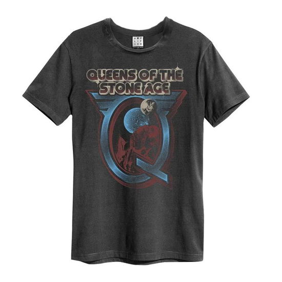 Cover for Queens of the Stone Age · Queens Of The Stone Age Outer Space Amplified Medium Vintage Charcoal T Shirt (T-shirt)