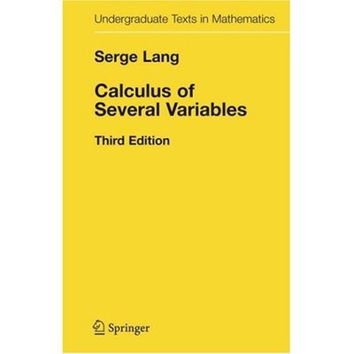 Cover for Serge Lang · Calculus of Several Variables - Undergraduate Texts in Mathematics (Hardcover Book) [3rd ed. 1987 edition] (1987)