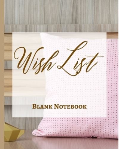 Cover for Presence · Wish List - Blank Notebook - Write It Down - Pastel Rose Gold Pink Wooden Abstract Design - Polka Dot Brown White Fun (Paperback Book) (2021)