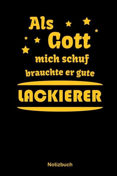 Cover for Anfrato Designs · Als Gott mich schuf brauchte er gute Lackierer (Paperback Book) (2019)