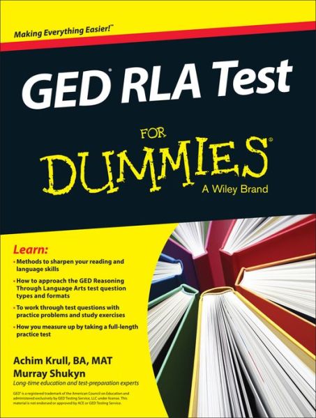 Cover for Achim K. Krull · GED RLA For Dummies (Paperback Book) (2015)