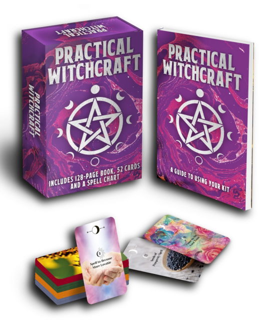 Cover for Marie Bruce · Practical Witchcraft Book &amp; Card Deck: Includes 128-page book, 52 cards and a spell chart - Arcturus Oracle Kits (Paperback Book) (2024)