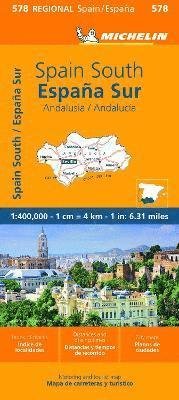 Andalucia - Michelin Regional Map 578 - Michelin - Livros - Michelin Editions des Voyages - 9782067259058 - 31 de agosto de 2023