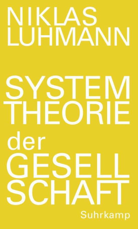Cover for Luhmann · Systemtheorie der Gesellschaft (Buch)