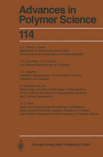 Polymer Analysis and Characterization - Advances in Polymer Science - V a Bershtein - Bøger - Springer-Verlag Berlin and Heidelberg Gm - 9783662149058 - 3. oktober 2013