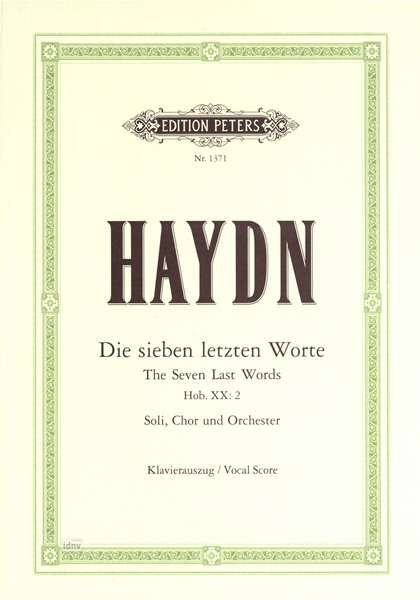 Cover for Haydn · Sieben letzt.Wo.,Orator.Kl.EP1371 (Bok) (2022)