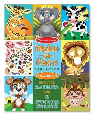 Cover for Melissa &amp; Doug · Make-a-face Sticker Pad: Crazy Animals (Book) (2013)