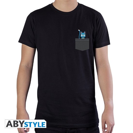 FAIRY TAIL - Tshirt Pocket Happy man SS black - - T-Shirt Männer - Merchandise - ABYstyle - 3665361046059 - 7 februari 2019