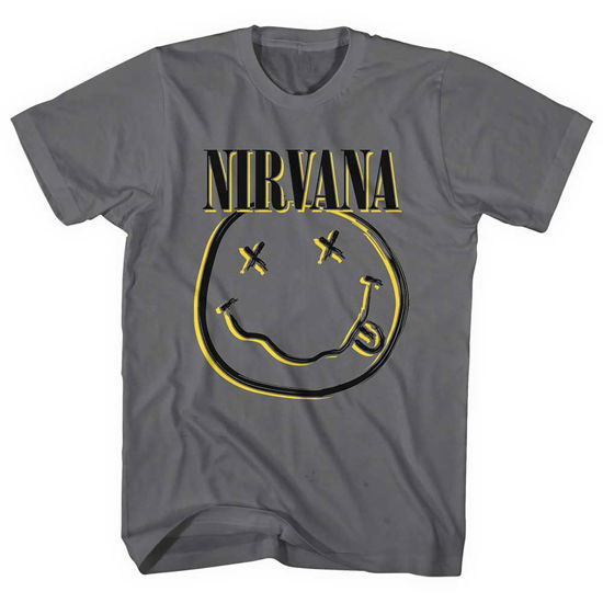 Nirvana Unisex T-Shirt: Inverse Happy Face - Nirvana - Merchandise -  - 5056561037059 - 