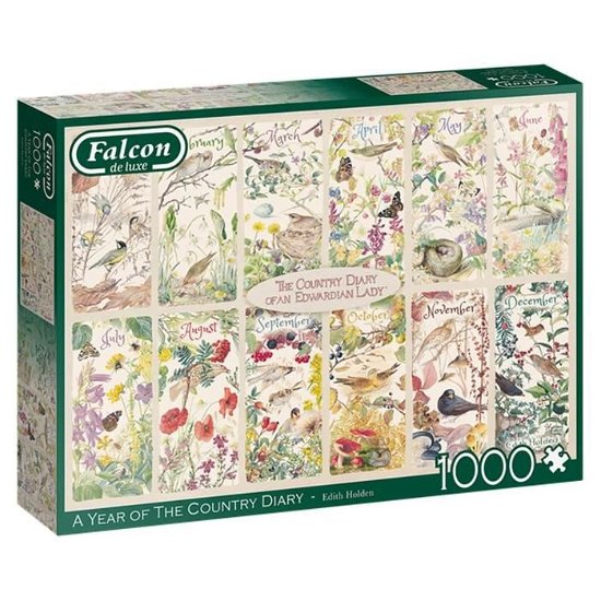 Cover for Falcon Puzzle · A Year Of The Country Diary ( 1000 Pcs ) (Leksaker)
