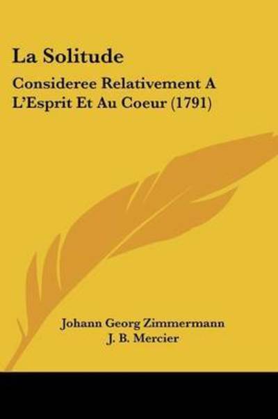Cover for Johann Georg Zimmermann · La Solitude (Paperback Book) (2009)