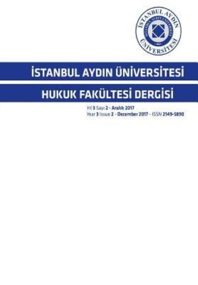 Cover for Ebru Ceylan · Ä°stanbul Aydin UEnÄ°versÄ°tesÄ° Hukuk FakultesÄ° DergÄ°sÄ° (Paperback Bog) (2018)