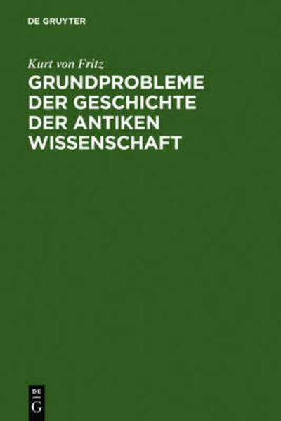 Cover for Fritz · Grundprobleme der Geschichte der (Book) (1971)