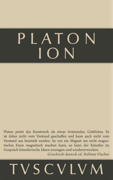 Cover for Platon · Ion - Sammlung Tusculum (Hardcover Book) [Annotated edition] (2014)