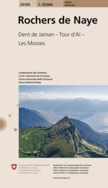 Cover for Rochers de Naye 25105 Dent de Jaman Tour d'Ai - Gifpel sommets (Map) (2024)