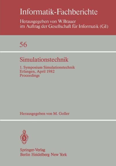 Cover for M Goller · Simulationstechnik: 1 Symposium : Papers (Paperback Book) (1982)