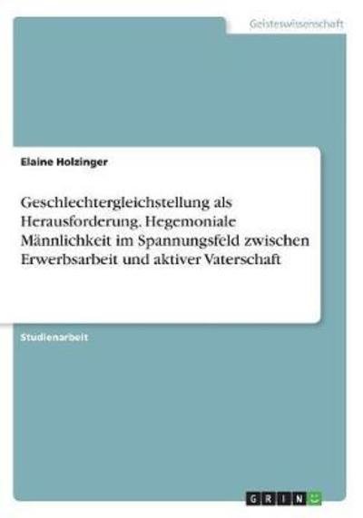 Cover for Holzinger · Geschlechtergleichstellung al (Book)
