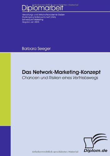 Cover for Barbara Seeger · Das Network-marketing-konzept: Chancen Und Risiken Eines Vertriebswegs (Paperback Book) [German edition] (2009)