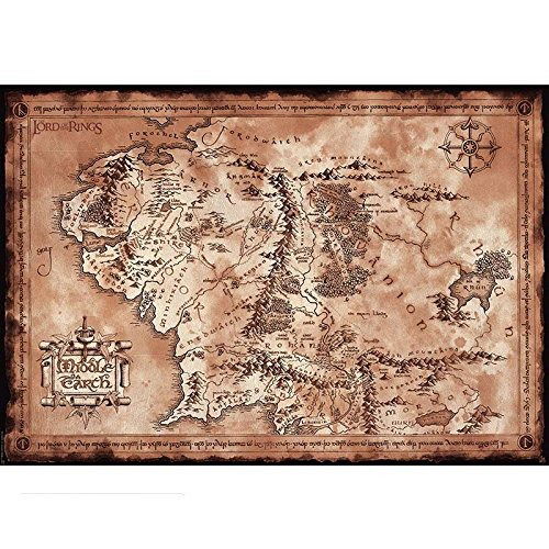 Cover for Großes Poster · LORD OF THE RINGS - Poster Map (91.5x61) (MERCH) (2019)