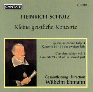 Cover for Schutz / Ehmann · Kleine Geistliche Konzerte (CD) (1995)