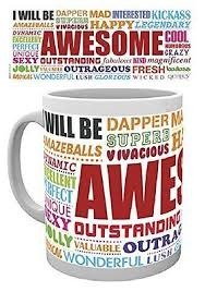 Cover for Awesome · Awesome - Words (tazza) (MERCH)