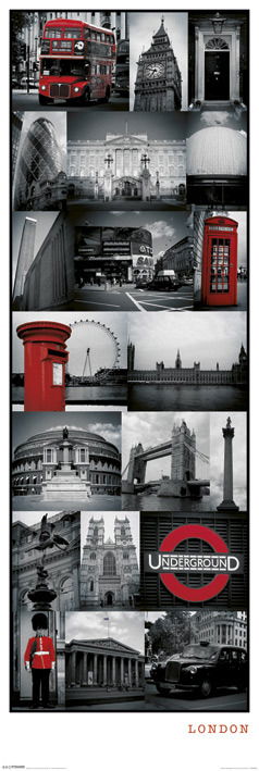 Cover for London · London - Collage (Poster Da Porta 53X158 Cm) (MERCH)