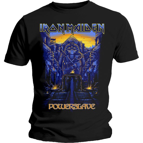Iron Maiden Unisex T-Shirt: Dark Ink Powerslaves - Iron Maiden - Fanituote - Global - Apparel - 5055979978060 - torstai 5. tammikuuta 2017