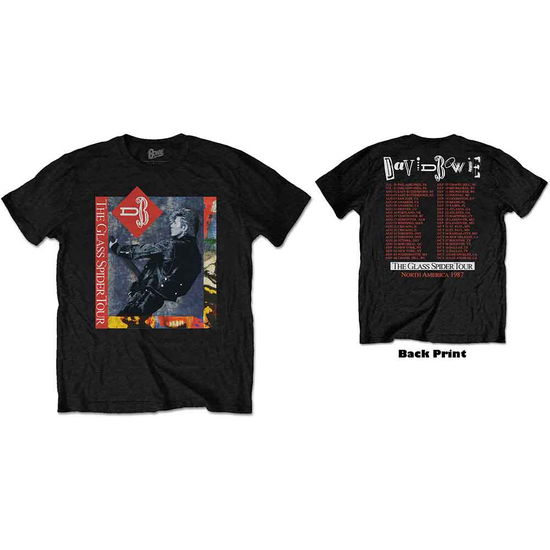 Cover for David Bowie · David Bowie Unisex T-Shirt: Glass Spider Tour (Black) (Back Print) (T-shirt) [size M] [Black - Unisex edition] (2019)