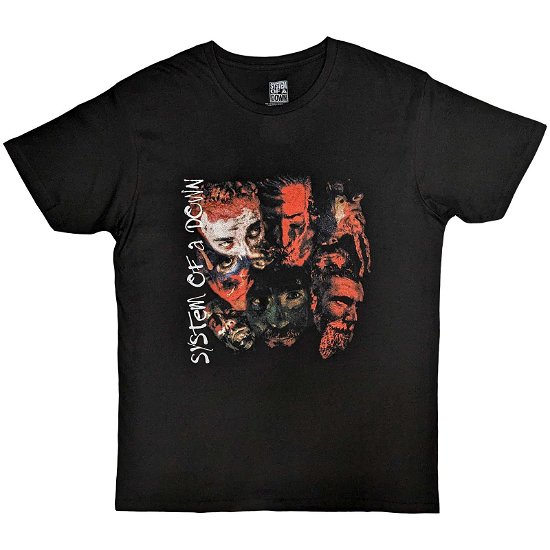 System Of A Down Unisex T-Shirt: Painted Faces - System Of A Down - Koopwaar -  - 5056737205060 - 