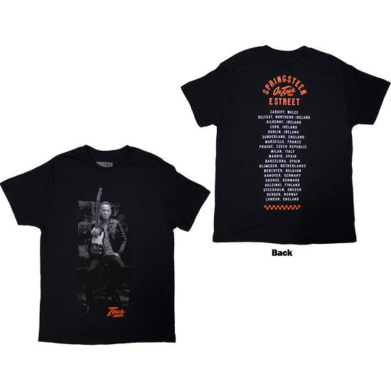 Cover for Bruce Springsteen · Bruce Springsteen Unisex T-Shirt: Tour '24 Wheel (Black) (Back Print &amp; Ex-Tour) (T-shirt) [size S] (2024)