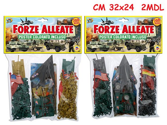Forze Alleate - Busta Soldatini Con Mappa E Accessori 200 Pz (assortimento) - Forze Alleate - Merchandise -  - 8017967709060 - 