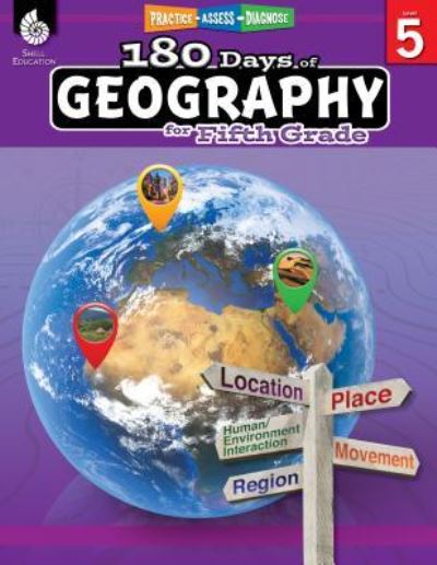 Cover for Kristin Kemp · 180 Days of Geography for Fifth Grade: Practice, Assess, Diagnose (Paperback Book) (2018)