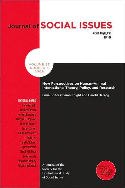 Cover for Knight · New Perspectives on Human-Animal Interactions: Theory, Policy, and Research - Journal of Social Issues (Taschenbuch) (2009)