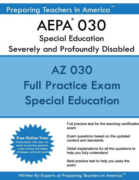 Cover for Preparing Teachers in America · AEPA 030 Special Education (Paperback Book) (2016)