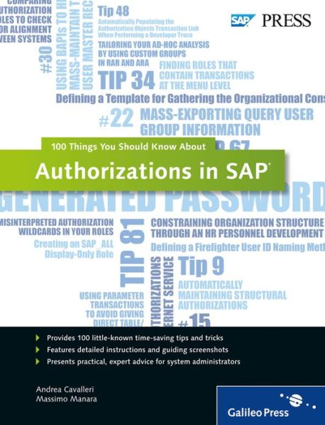 Cover for Andrea Cavalleri · Authorizations in SAP: 100 Things You Should Know About... (Paperback Book) (2012)