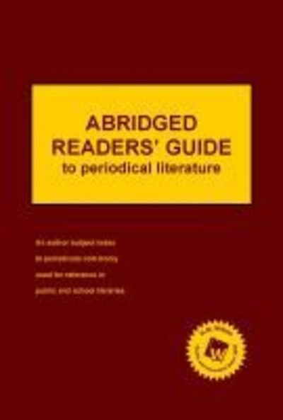 Cover for HW Wilson · Abridged Readers' Guide to Periodical Literature (2020 Subscription) (Hardcover Book) (2020)