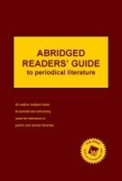 Abridged Readers' Guide to Periodical Literature (2020 Subscription) - HW Wilson - Books - H.W. Wilson Publishing Co. - 9781642656060 - March 30, 2020