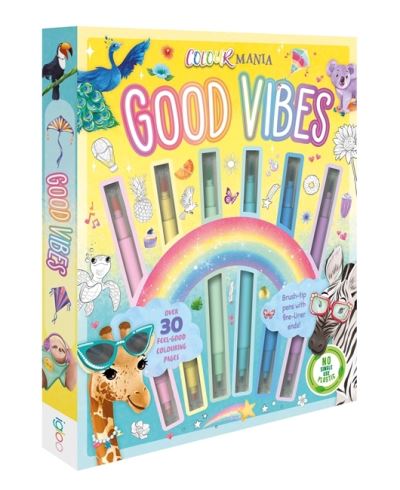 Good Vibes - Colouring kit with brush tip pens and fine-liner ends - Igloo Books - Bücher - Bonnier Books Ltd - 9781835441060 - 30. September 2024