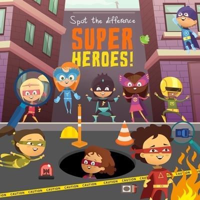 Cover for Webber Books · Spot the Difference - Superheroes!: A Fun Search and Solve Book for 3-6 Year Olds (Paperback Book) [Large type / large print edition] (2021)