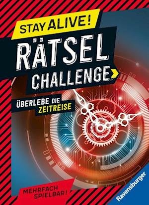 Cover for Anne Scheller · Ravensburger Stay alive! Rätsel-Challenge - Überlebe die Zeitreise - Rätselbuch für Gaming-Fans ab 8 Jahren (Bog) (2024)