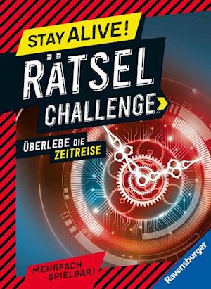 Cover for Anne Scheller · Ravensburger Stay alive! Rätsel-Challenge - Überlebe die Zeitreise - Rätselbuch für Gaming-Fans ab 8 Jahren (Book) (2024)