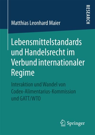 Cover for Maier · Lebensmittelstandards und Handels (Bok) (2016)