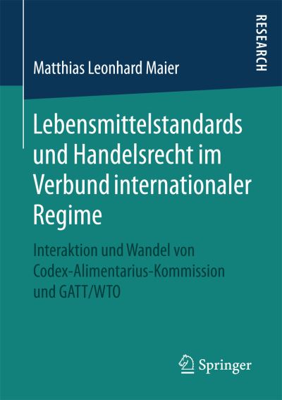 Cover for Maier · Lebensmittelstandards und Handels (Buch) (2016)