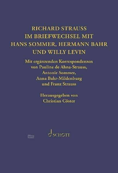 Cover for Bahr · Richard Strauss. Briefwechsel mit (Book)