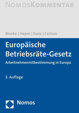 Cover for Blanke · Europäisches Betriebsräte-Gesetz (Bok) (2019)